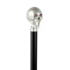 Black Walking Stick with High Shine Skull Head