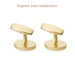 18ct Gold "Big Ben" Patterned Enamel Cufflinks