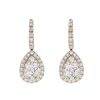 18ct Rose Gold Diamond Drop Large Earrings