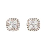 18ct Rose Gold Diamond Stud Earrings