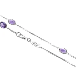 18ct White Gold Amethyst Necklace