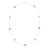 18ct White Gold Citrine And Crystal Spectacle Necklace