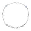 18ct White Gold Cultured Pearl and Aquamarine Bracelet