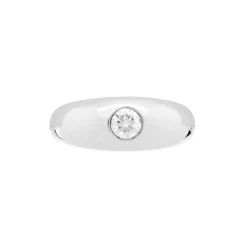 18ct White Gold Diamond Gypsy Ring