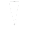 18ct White Gold Diamond Snake Pendant With Ruby Eyes
