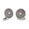 18ct White Gold Dreamcatcher Cufflinks With Grey Mother of Pearl and D