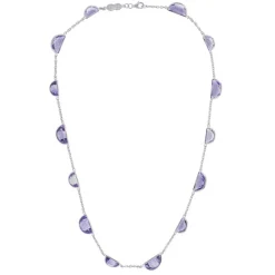 18ct White Gold Fancy Cut Amethyst Necklace
