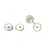 18ct White Gold Mother-of-Pearl Cufflinks with Diamond Centre