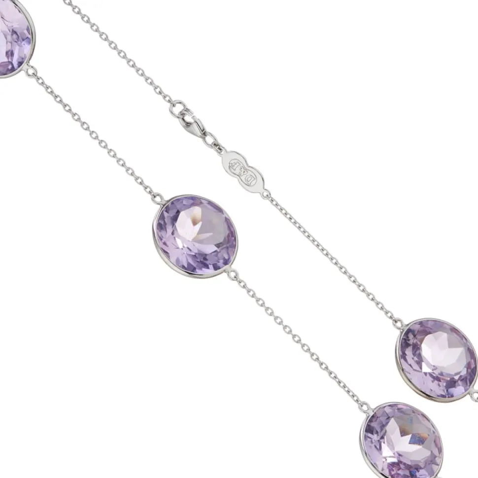 18ct White Gold Pale Amethyst 20" Necklace