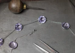 18ct White Gold Pale Amethyst 20" Necklace
