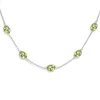 18ct White Gold Peridot Necklace