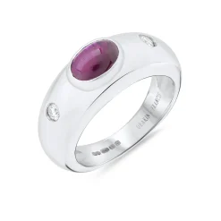 18ct White Gold Ruby And Diamond Ring