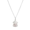 18ct White Gold Trilliant Cut Pink Morganite And Diamond Pendant