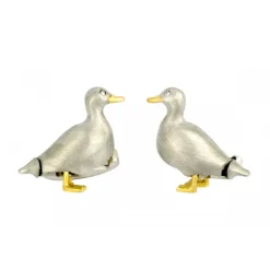 18ct Yellow & White Gold Duck Cufflinks