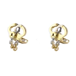 18ct Yellow And White Gold Handcuff Cufflinks