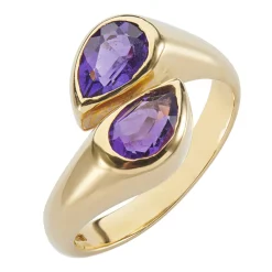 18ct Yellow Gold Amethyst Ring