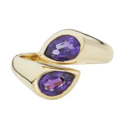 18ct Yellow Gold Amethyst Ring