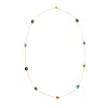 18ct Yellow Gold Assorted Gemstone Spectacle Necklace
