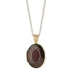 18ct Yellow Gold Black And Red Enamel Locket