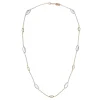 18ct Yellow Gold Blue Topaz And Peridot Spectacle Necklace