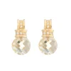 18ct Yellow Gold Briolette Citrine And Diamond Earrings