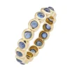 18ct Yellow Gold Cabochon Sapphire Full Eternity Ring