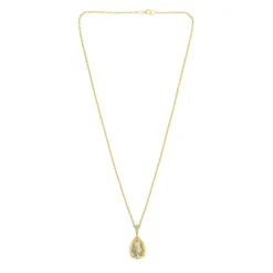 18ct Yellow Gold Citrine And Diamond Pendant
