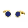 18ct Yellow Gold Cufflinks with Lapis Lazuli Inlay