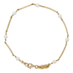 18ct Yellow Gold Cultured Pearl Bracelet
