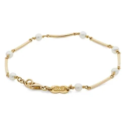 18ct Yellow Gold Cultured Pearl Bracelet