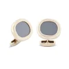 9ct Yellow Gold Cushion Shape Haematite Cufflinks.