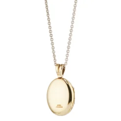18ct Yellow Gold Dark Green Enamel Locket