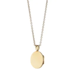 18ct Yellow Gold Dark Pink And Mauve Enamel Locket