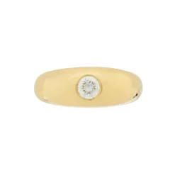 18ct Yellow Gold Diamond Gypsy Ring