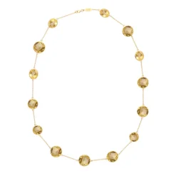 18ct Yellow Gold 24" Light And Dark Citrine Necklace