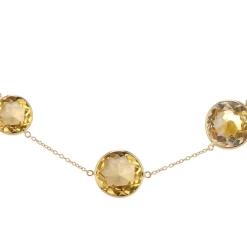 18ct Yellow Gold 24" Light And Dark Citrine Necklace