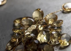 18ct Yellow Gold 20" Light And Dark Citrine Necklace