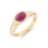 18ct Yellow Gold Ruby Ring With Twist Detail Shoulders