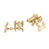 18ct Yellow Gold Tractor And Wellington Boot Cufflinks