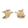 18ct Yellow Gold Walking Tortoise Cufflinks With Diamond Eyes