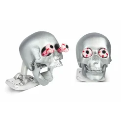 Eye Popping Skulls in Silver Satin Finish