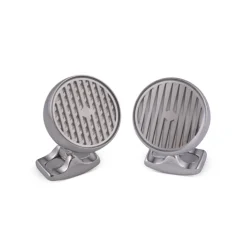 Freely Rotating Kinetic Cufflinks in Silver Finish