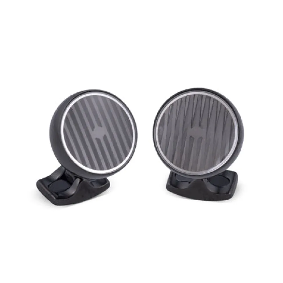 Freely Rotating Kinetic Cufflinks In Black