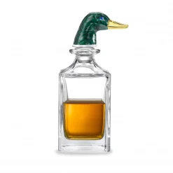 Green Duck Head Crystal Decanter