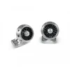 Jet Turbine Engine Cufflinks Brushed Aluminium