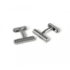 Knurl Cufflinks In Silver Finish