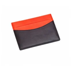 Leather Flat Card Case in Burgundy