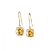 Leora Cushion Shaped Citrine Drop Earring