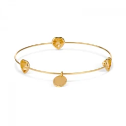 Leora Heart Shaped Gemstone Bangle in Citrine