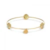 Leora Oval Shaped Gemstone Bangle in Lemon Quartz